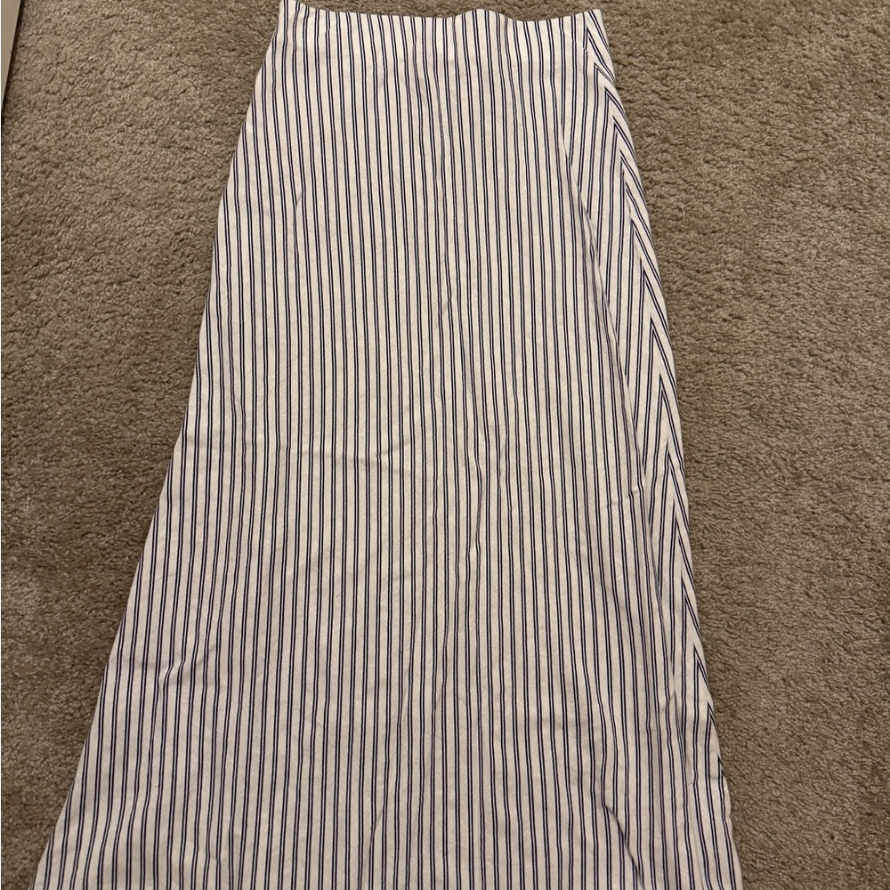 Madewell Striped Maxi Linen Skirt